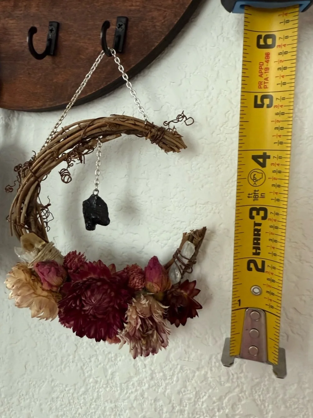 Handcrafted Dried Flower Crescent Wreath